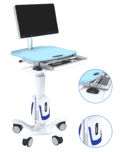 GeniCart with Keyboard Tray - Powered Medical Cart