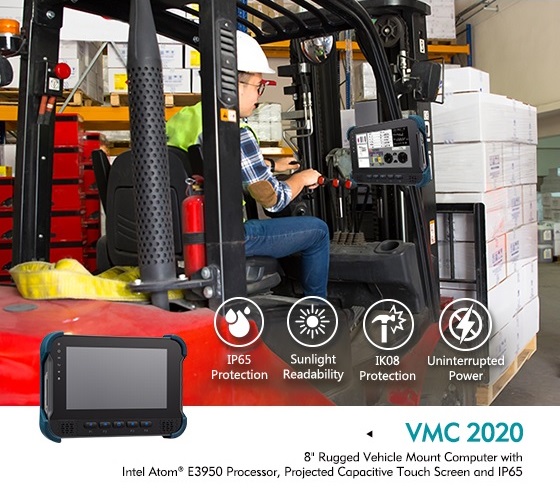 Heavy Duty Vehicle Computers: 8-inch VMC 2020 In-Vehicle Mount Computer